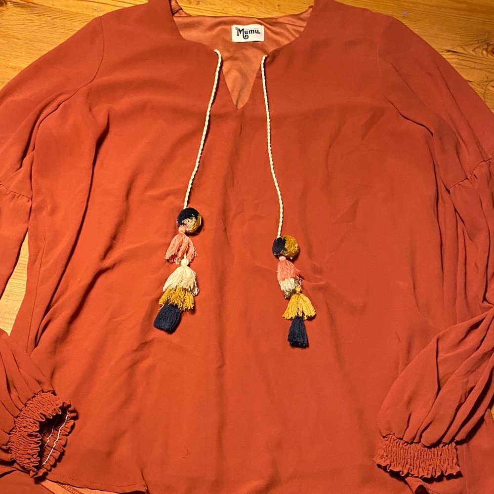 Show Me Your MuMu Terracotta Top